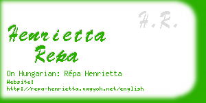 henrietta repa business card