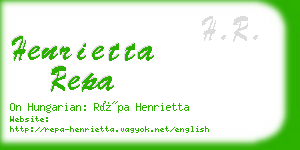 henrietta repa business card